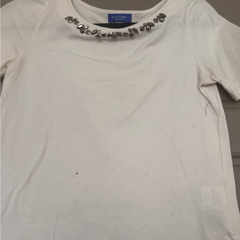 Burberry White Embellished Top